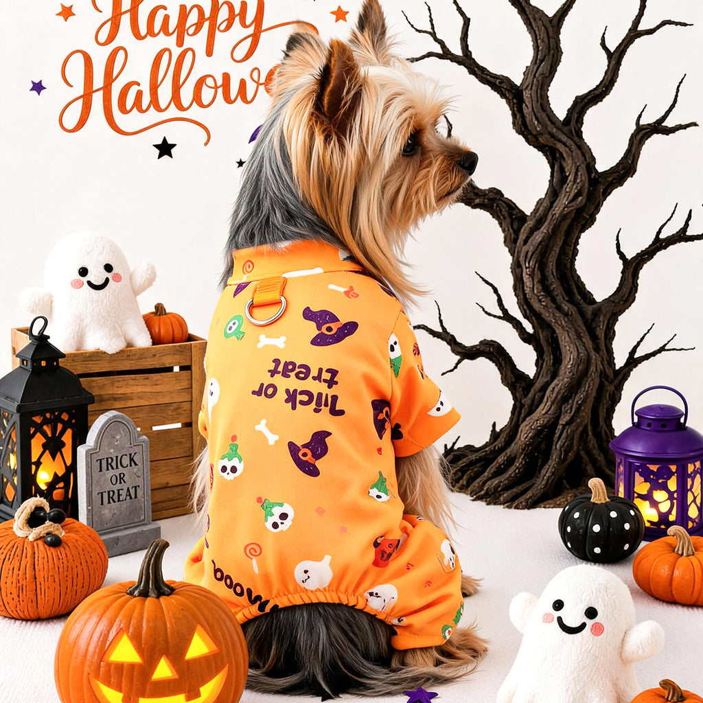 Halloween Dog Clothes Pet Cat Pajamas Four-Legged Onesie Home Wear Wholesale Drop Shipping