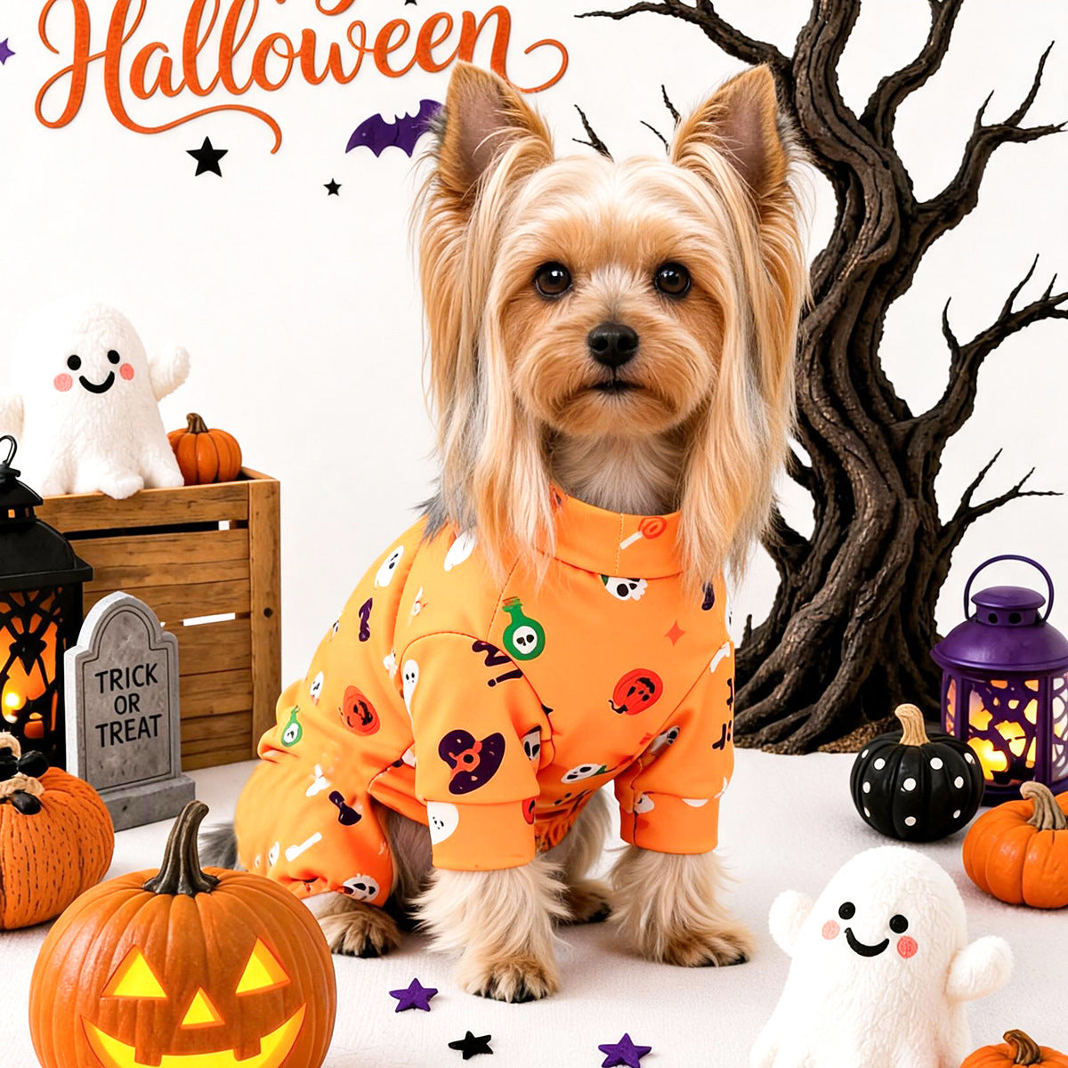 Halloween Dog Clothes Pet Cat Pajamas Four-Legged Onesie Home Wear Wholesale Drop Shipping